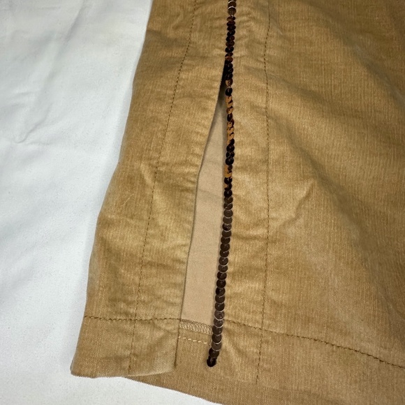 Bebe Brown Corduroy Cropped Pants - Picture 2 of 4
